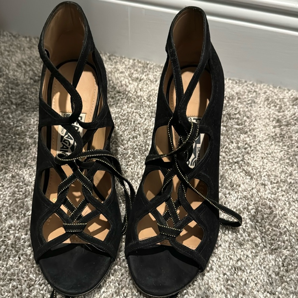 Suede heels